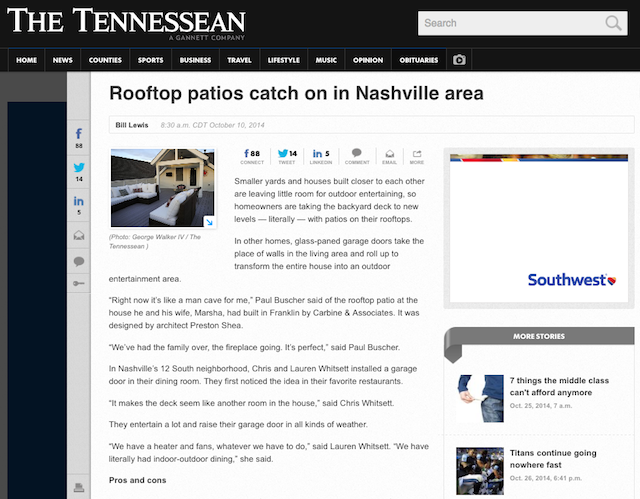 Rooftop patios in Nashville Bynum Design